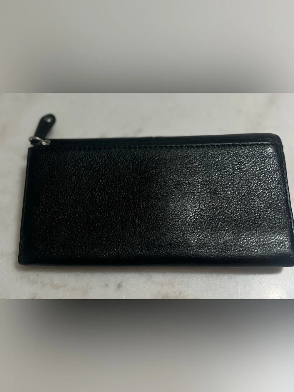 Coach Ashley Leather Wallet Pleated Flap  Silver Logo Wear To Interior SEE PICS